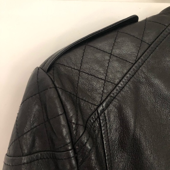 Vince Black Leather Jacket Size Small - Picture 10 of 12